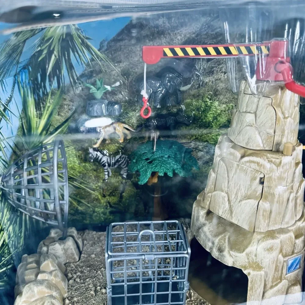 Animal Planet Micro Kingdom African Rescue Center Playset‎ Lion Zebra Hippo